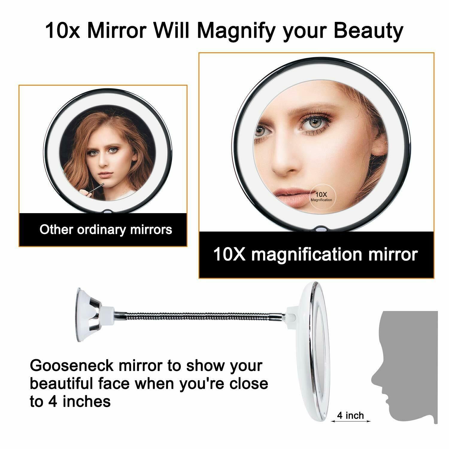LED Magnifying Makeup Mirror