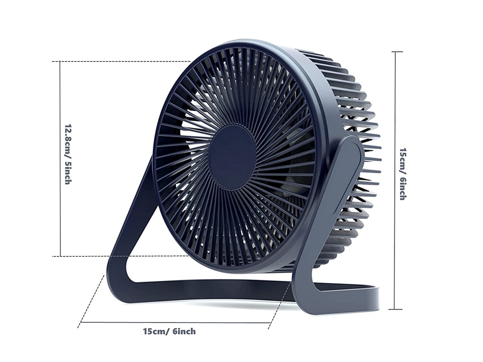 USB Desktop Fan 5 Inch Blue USB Desktop Fan 5 Inch Blue