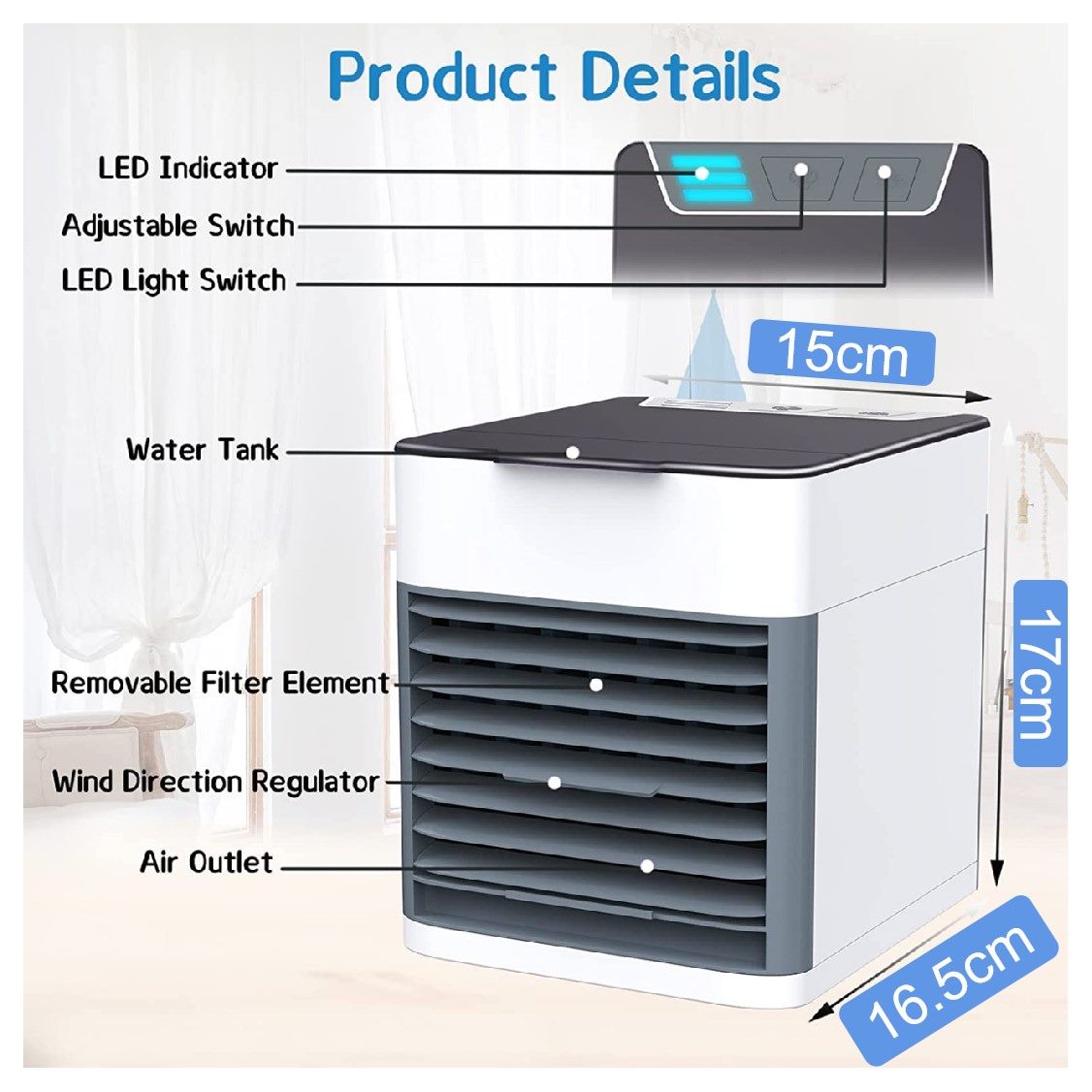 Portable Standing Fan Portable Air Conditioner Mini Ice Cooling Fan Portable Standing Fan Portable Air Conditioner Mini Ice Cooling Fan