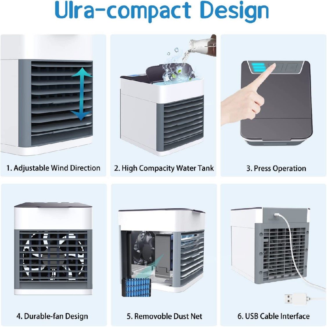 Portable Standing Fan Portable Air Conditioner Mini Ice Cooling Fan Portable Standing Fan Portable Air Conditioner Mini Ice Cooling Fan