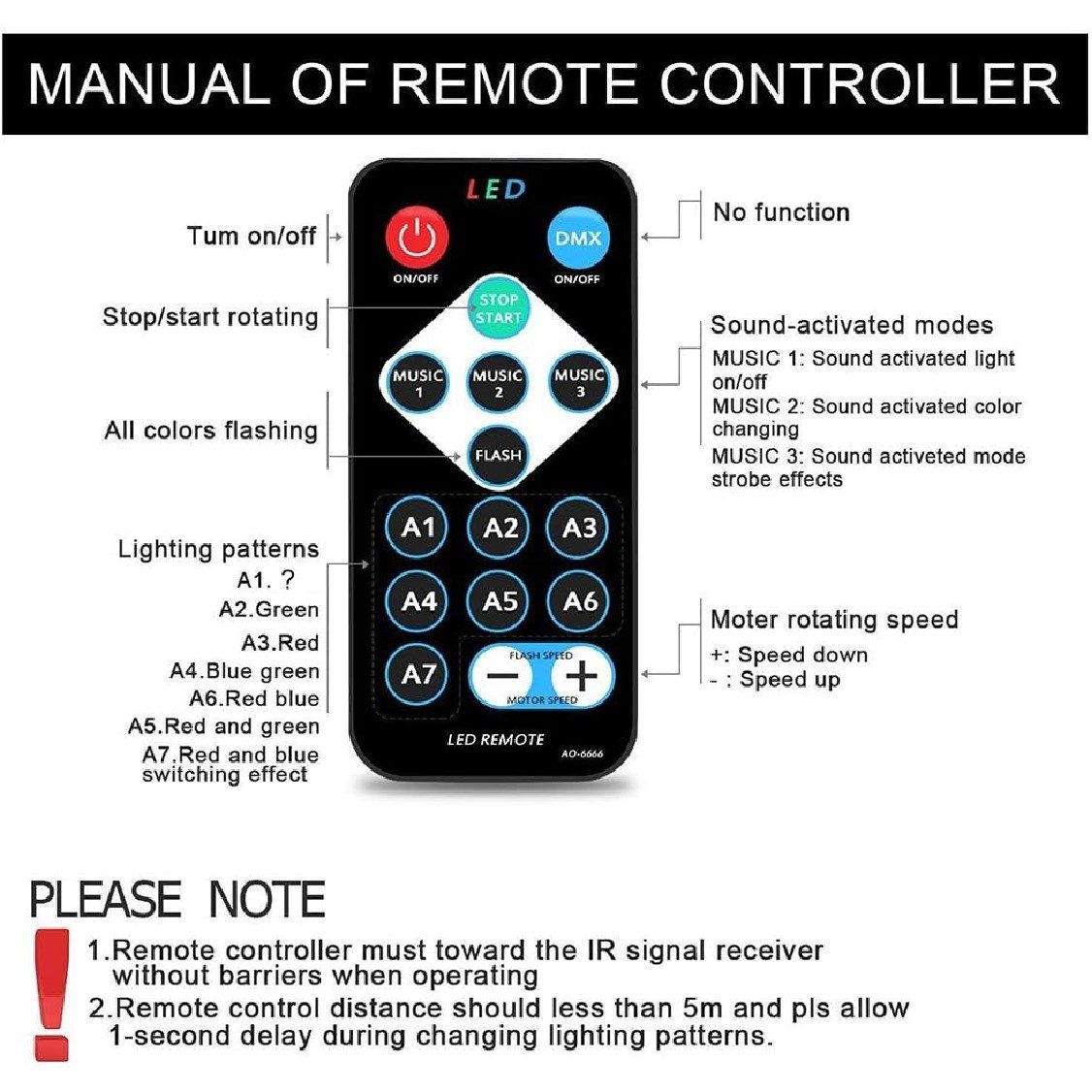 Party Lights Remote Control Disco Ball Strobe RGB Light Sound Activated Party Lights Remote Control Disco Ball Strobe RGB Light Sound Activated