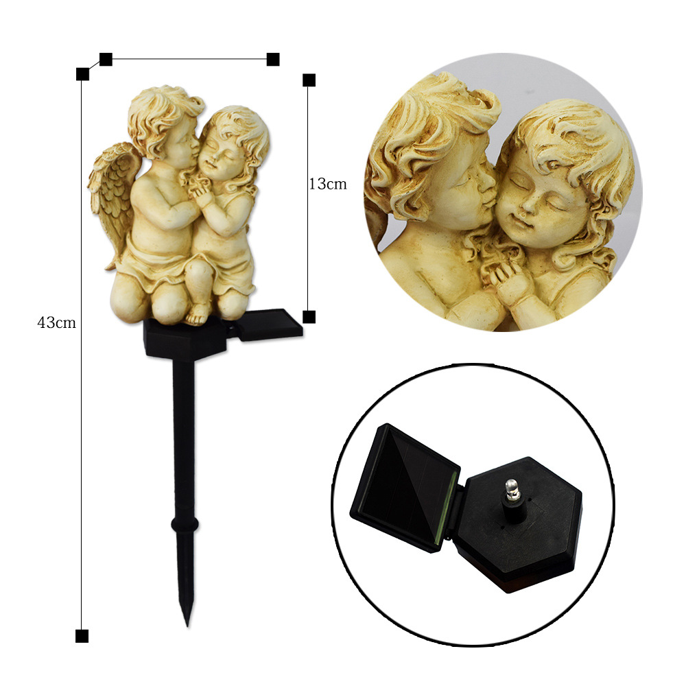 Cuddle Sleeping Angels Cherubs Garden Gnome Statue ornaments With Solar lights Cuddle Sleeping Angels Cherubs Garden Gnome Statue ornaments With Solar lights