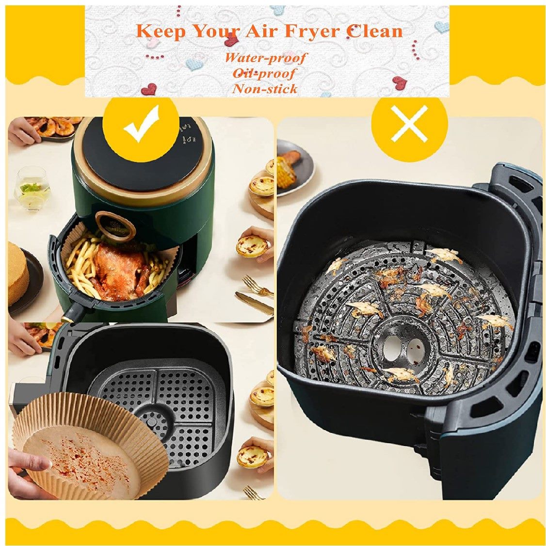 Air Fryer Paper Liner 100pcs