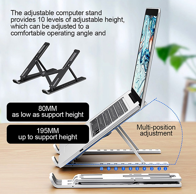 Foldable Aluminum alloy Laptop Stand Adjustable