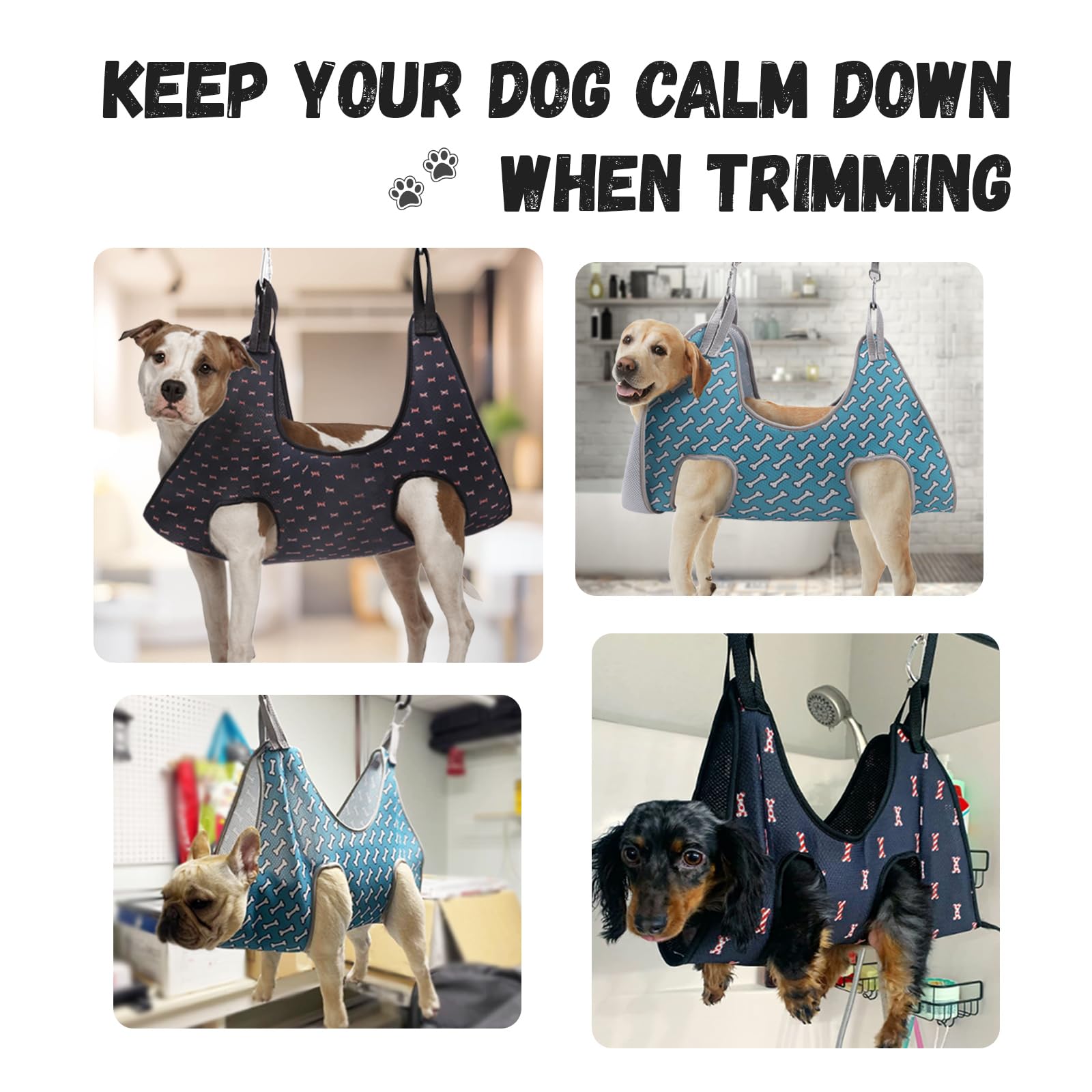 Dog Grooming Hammock Harness Relaxation Pet Grooming Hammock -M Size