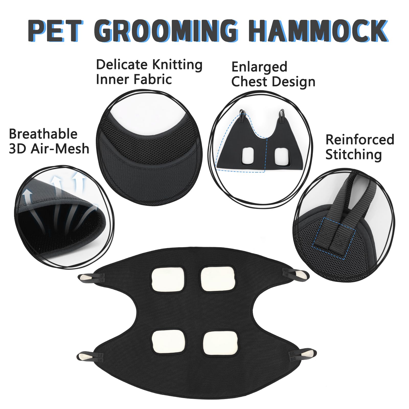 Dog Grooming Hammock Harness Relaxation Pet Grooming Hammock -M Size