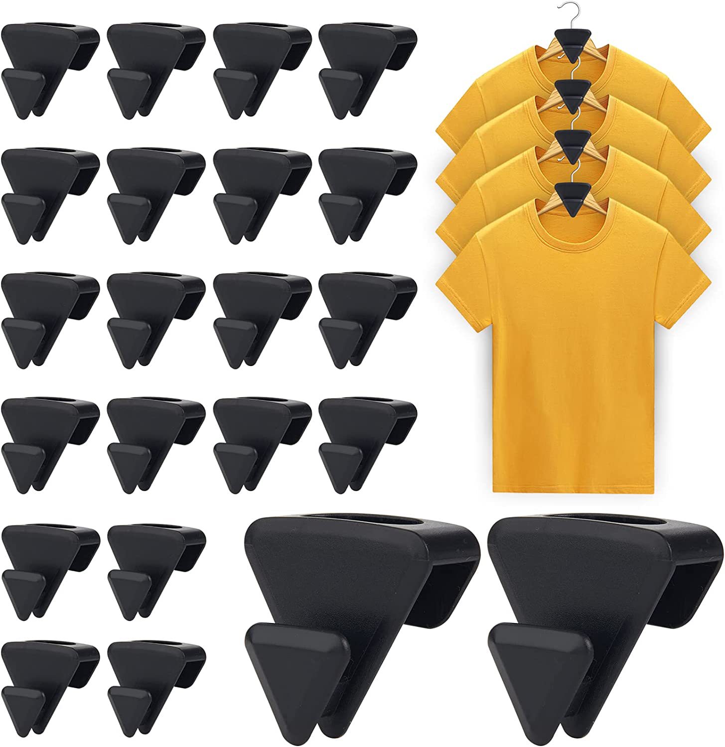 50Pcs Space Saving Cloth Hanger Closet Clothes Storage Bag Bin Box Organizers