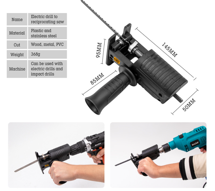 Electric Hand Saw Woodworking Jig Saw Reciprocating Saw Adapter Portable