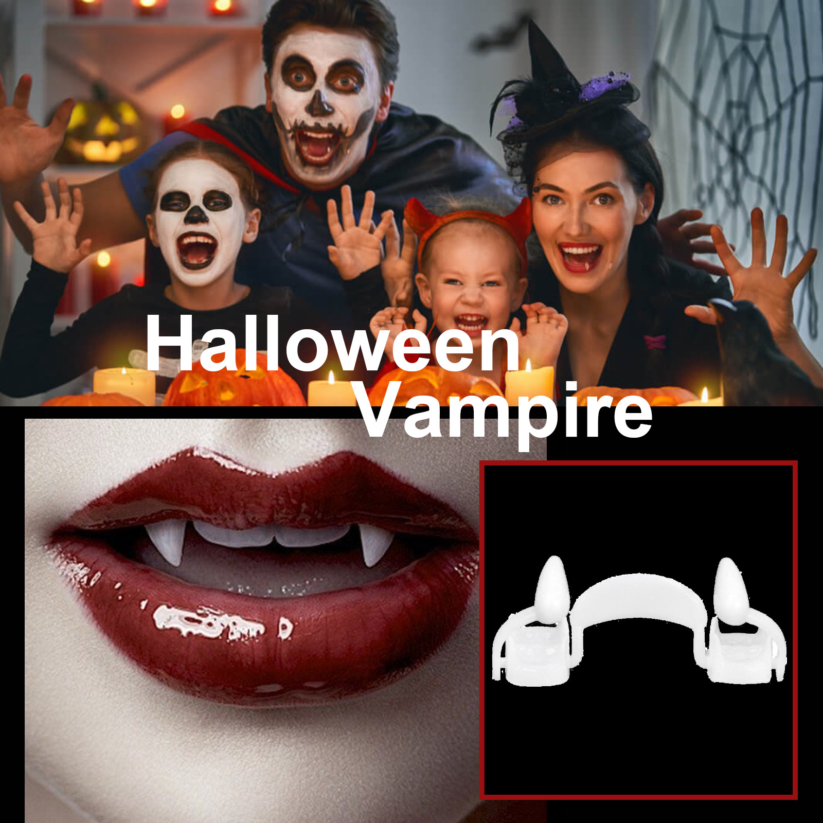Vampire Fangs Halloween Dentures Teeth Vampire Fangs Halloween Dentures Teeth
