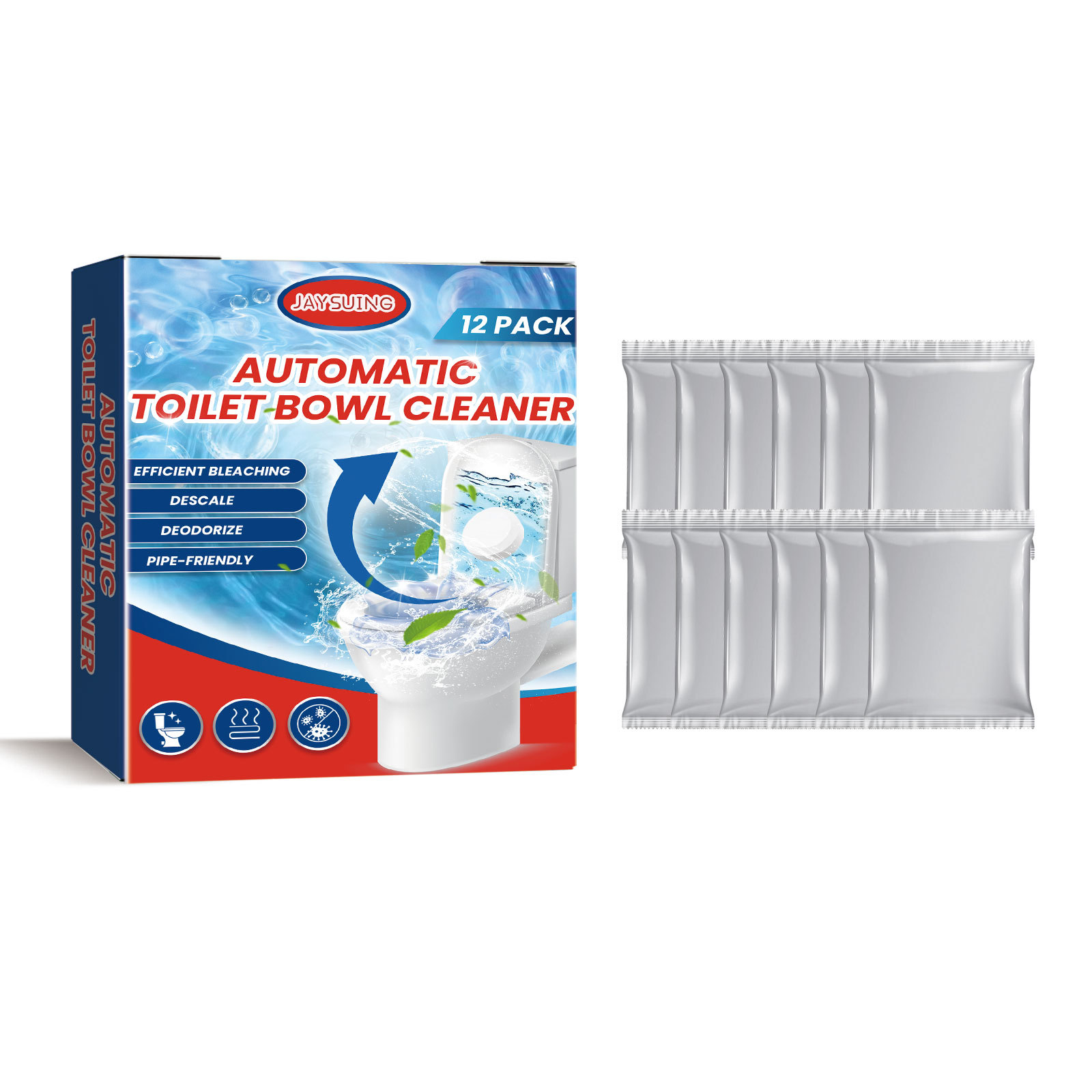 Toilet Cleaning Effervescent Tablets 12 Pcs