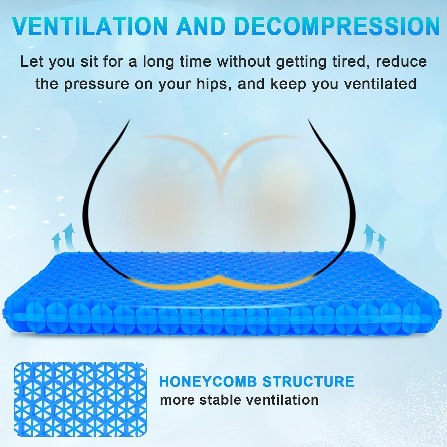 Chair Gel Seat Cushion Cool Gel Cushion with Seat Cover Chair Gel Seat Cushion Cool Gel Cushion with Seat Cover