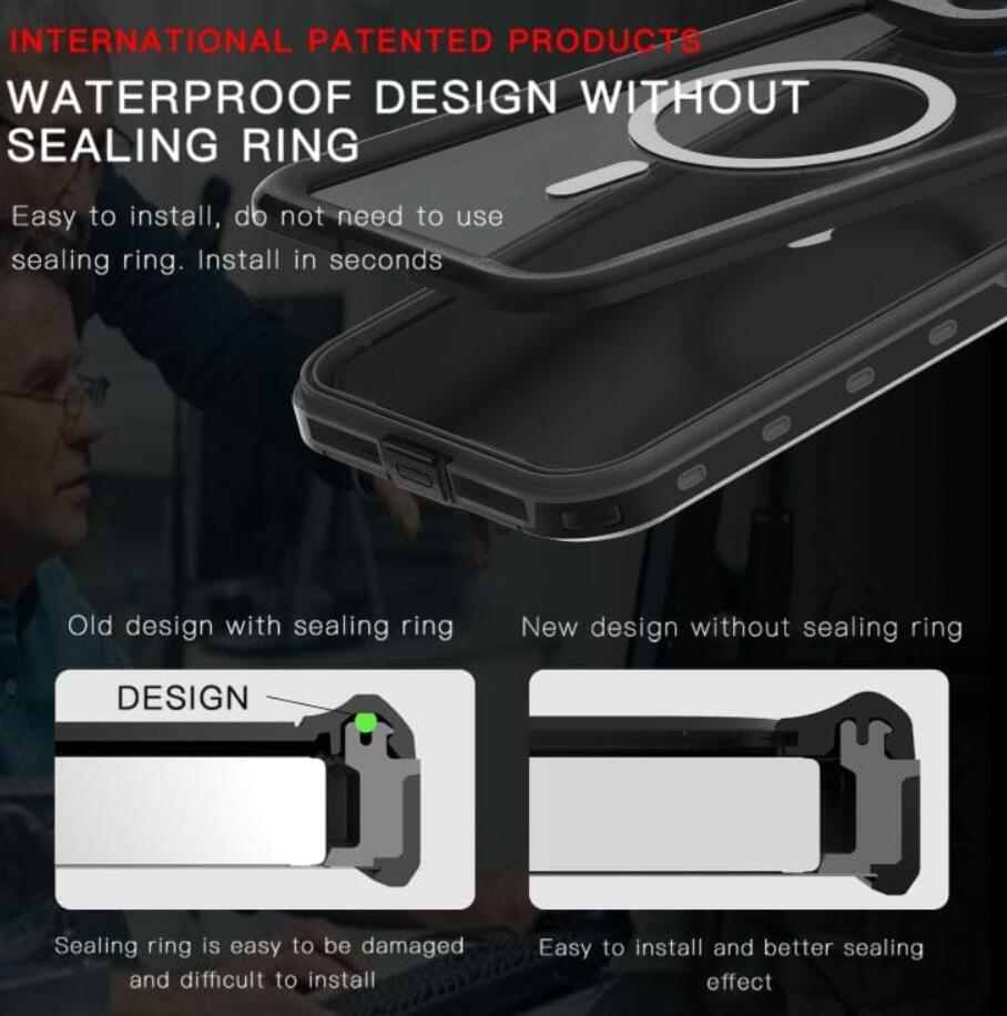 iPhone 15 Waterproof Case MagSafe Full Cover iPhone 15 Waterproof Case MagSafe Full Cover