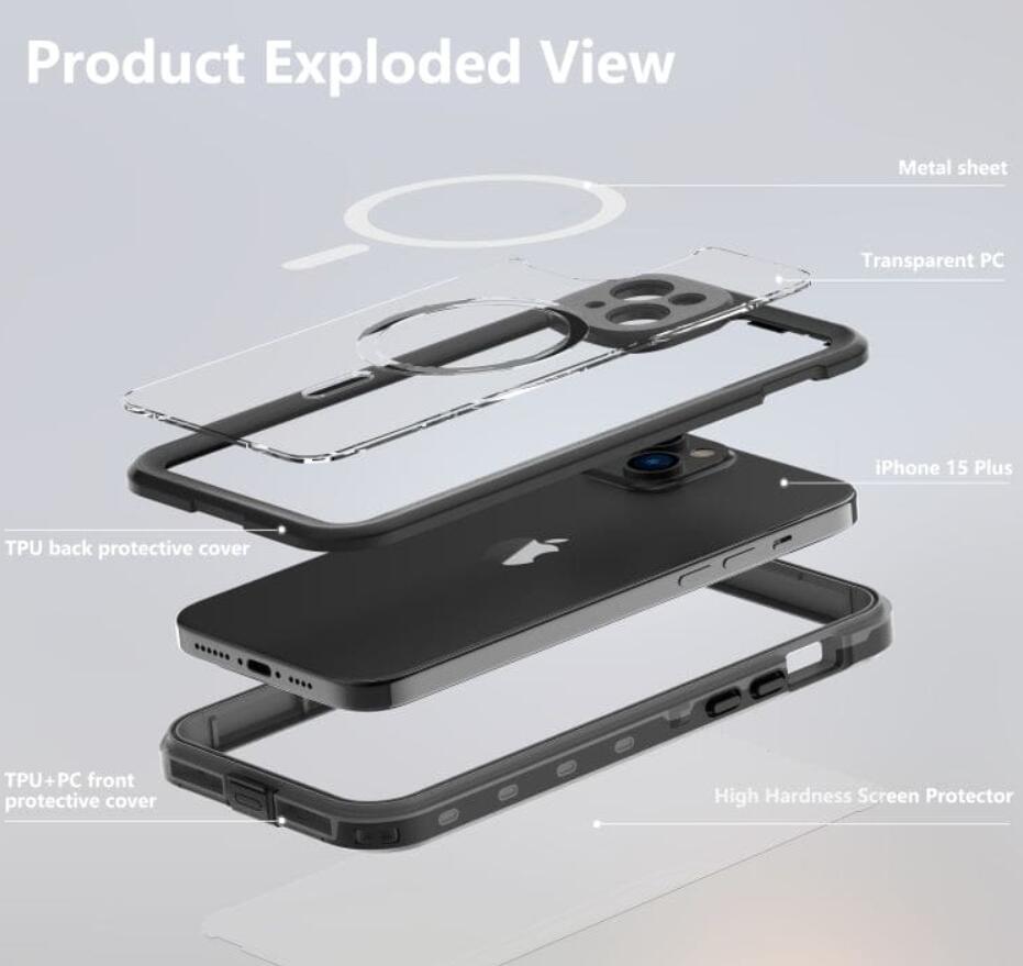 iPhone 15 Waterproof Case MagSafe Full Cover iPhone 15 Waterproof Case MagSafe Full Cover