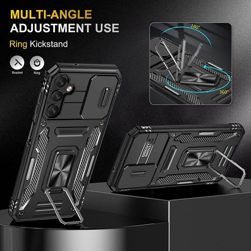 Samsung Galaxy A05s Case Heavy Duty Ring Rotate Kickstand Case Cover