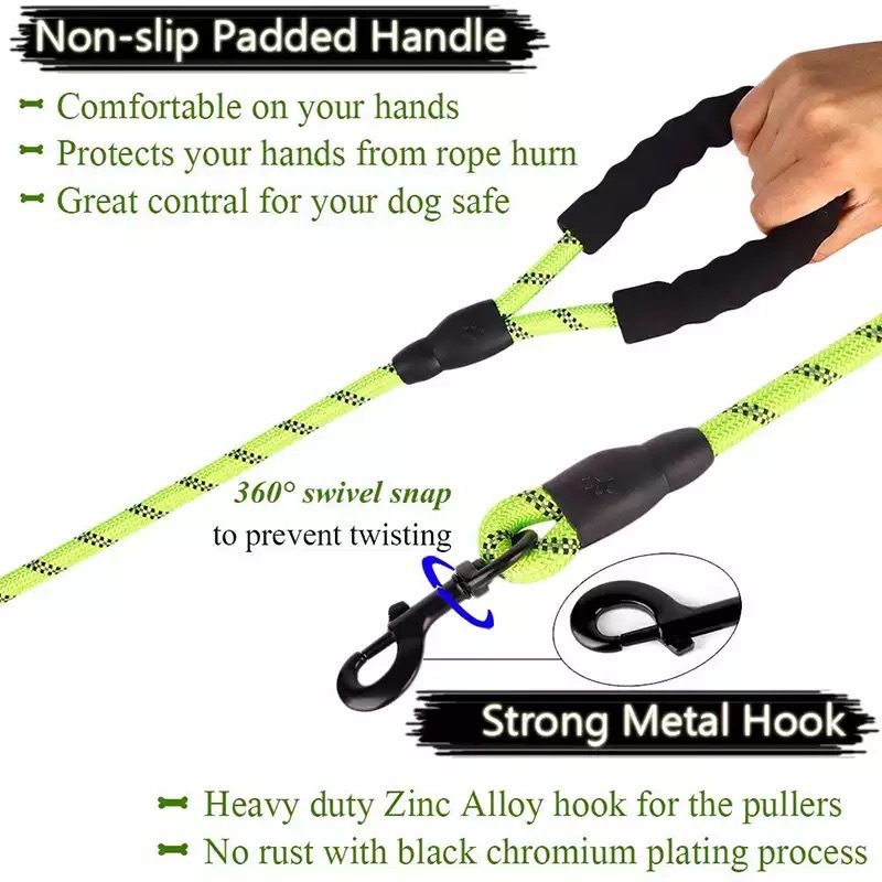 Dog Lead Heavy Duty Nylon Dog Rope 1.5M Dog Lead Heavy Duty Nylon Dog Rope 1.5M