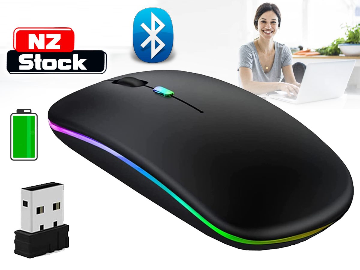 Wireless Mouse Rechargeable Bluetooth 2.4G