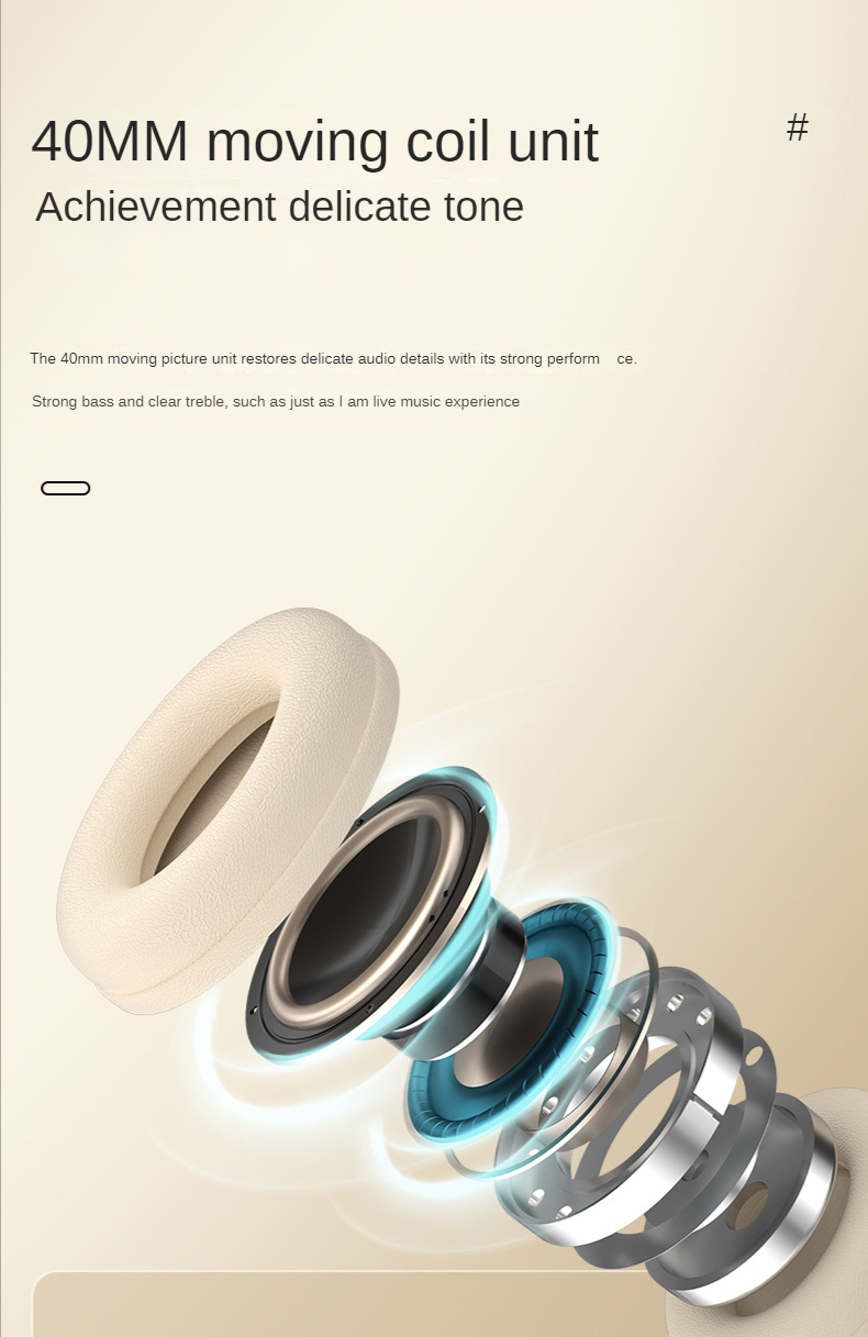 Bluetooth Headphone Wireless Noise-cancelling Headset