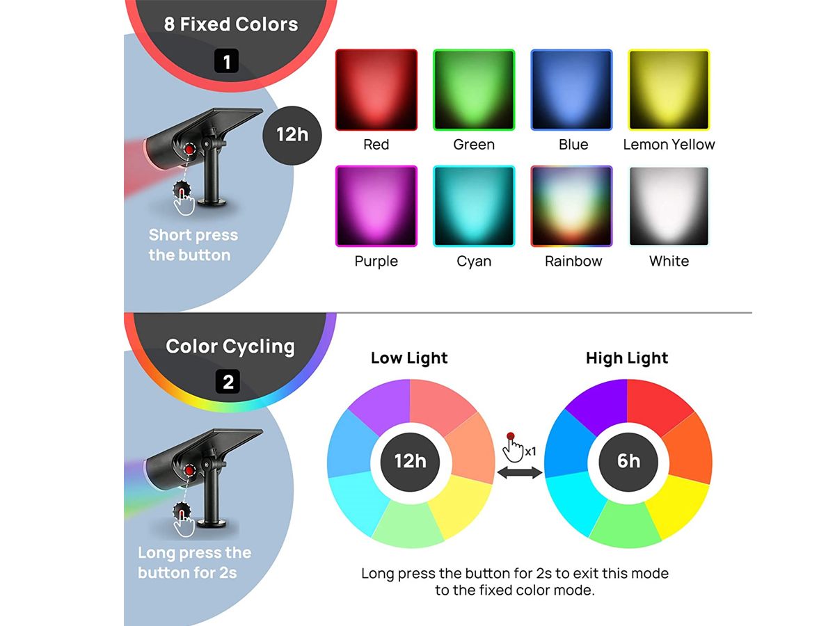 Outdoor Solar RGB Light X 2