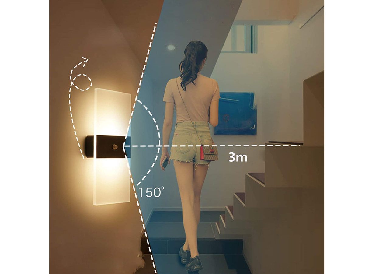 Motion Sensor Wall Light USB Rechargable