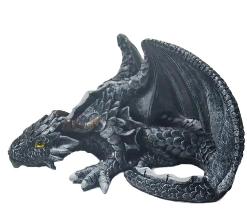 Large Squatting Gothic Dragon Statue