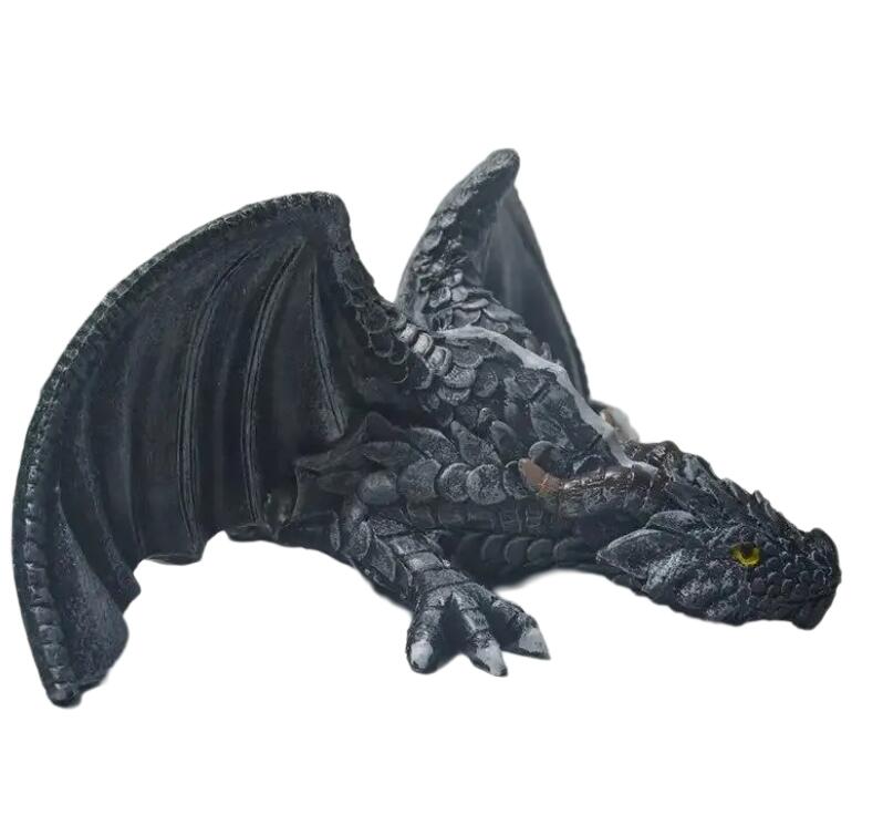 Large Squatting Gothic Dragon Statue
