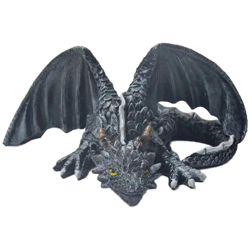 Large Squatting Gothic Dragon Statue
