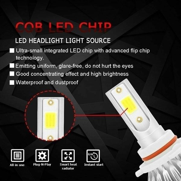 H8 H9 H11 LED Headlight Bulb Pair