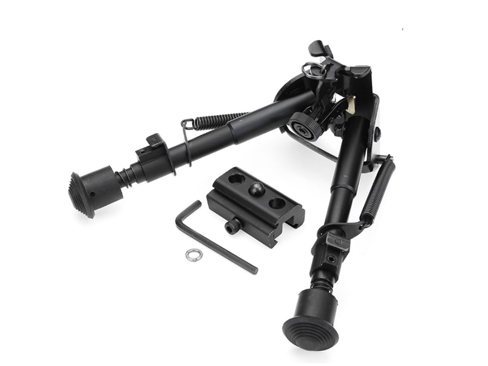 Adjustable Tactical Rifle Bipod Adjustable Spring Return with Adapter