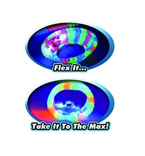 Magic Tracks The Amazing Racetrack that Can Bend, Flex Glow 11Ft 220pcs + 1car Magic Tracks The Amazing Racetrack that Can Bend, Flex Glow 11Ft 220pcs + 1car