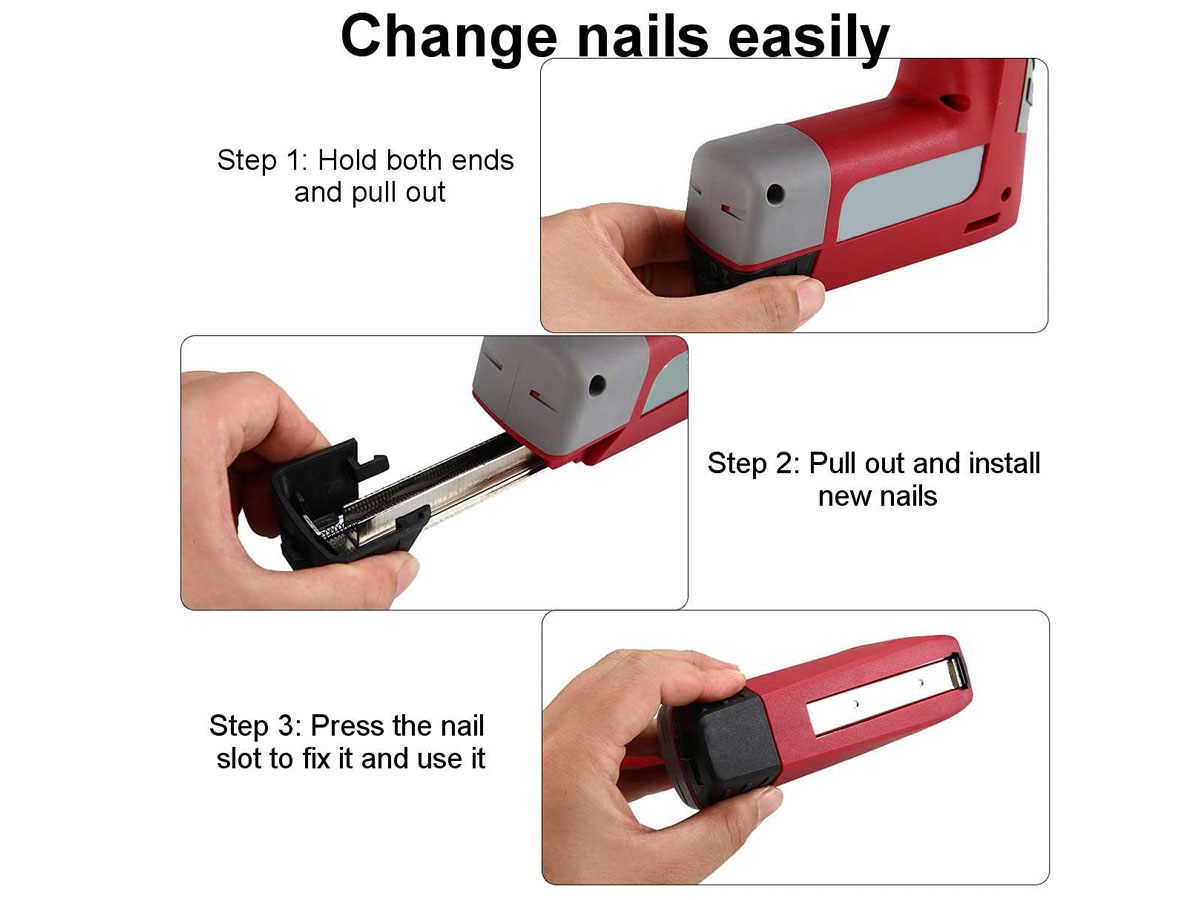 Rechargeable Nail Gun Nailer with Battery