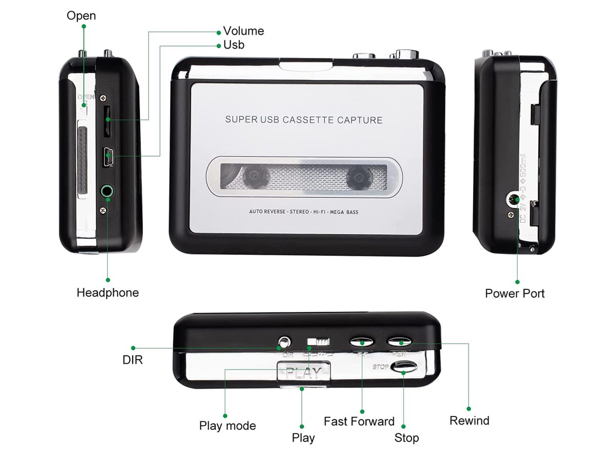 Walkman USB Cassette Player Tape to MP3 Converter