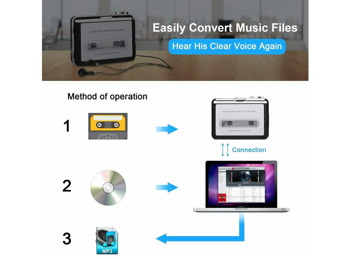 Walkman USB Cassette Player Tape to MP3 Converter