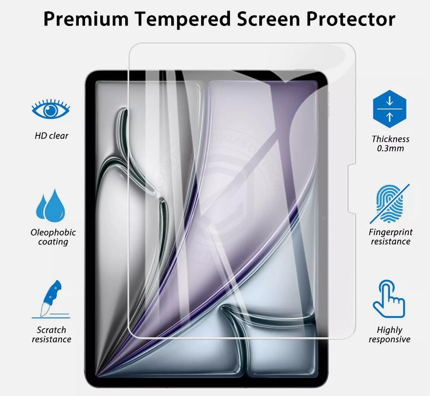 iPad Air 13 Screen Protector Full Tempered Glass