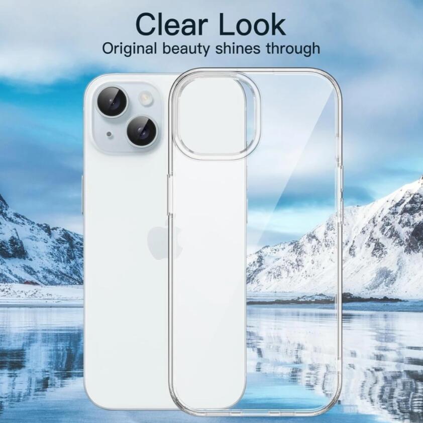 iPhone 15 Plus Case Slim Soft Clear Gel Case