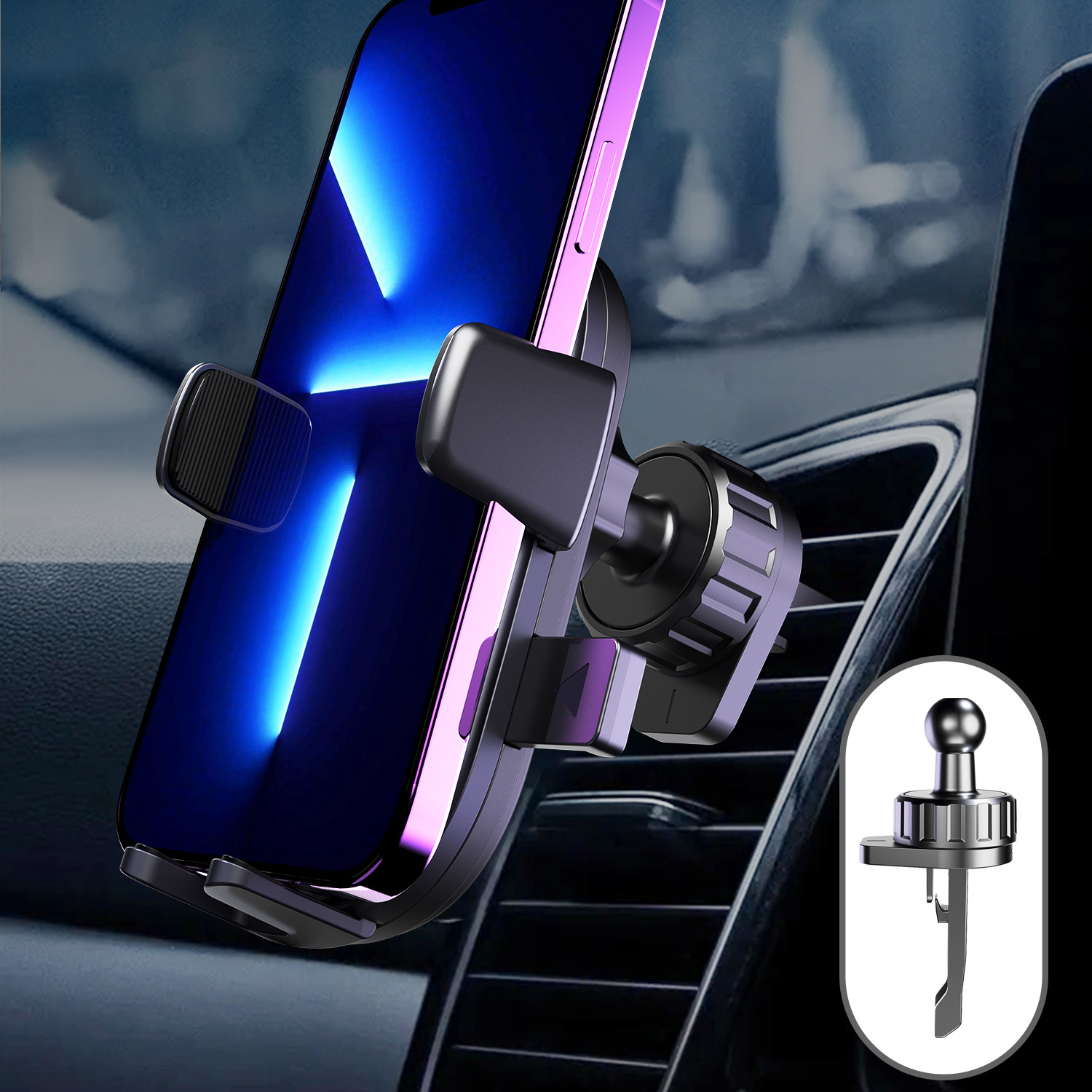 Universal Air Vent Car Dashboard Metal Phone Holder