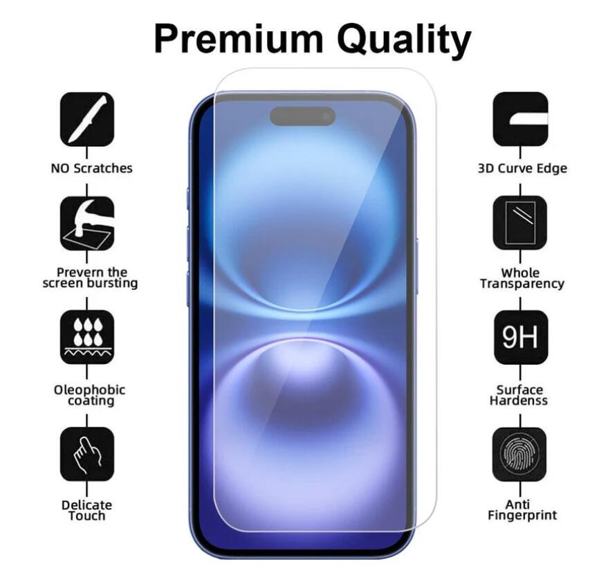 iPhone 16 Pro Max Tempered Glass Screen Protector