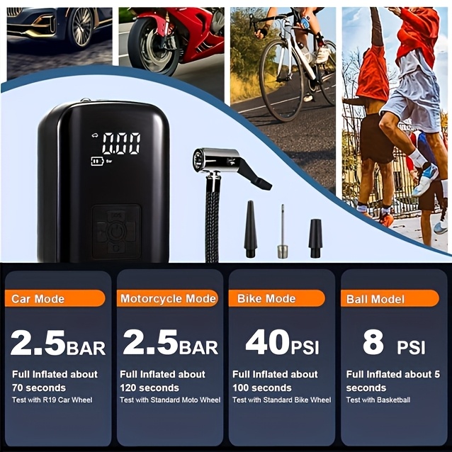 Portable Wireless Car Air Compressor Portable Wireless Car Air Compressor