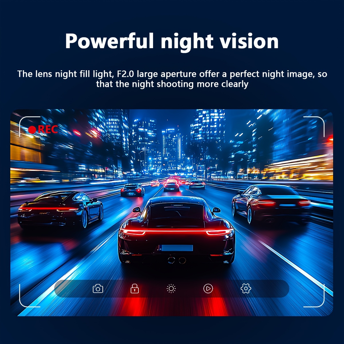 Dash Cam 1080P Front and Rear Night Vision Car Camera