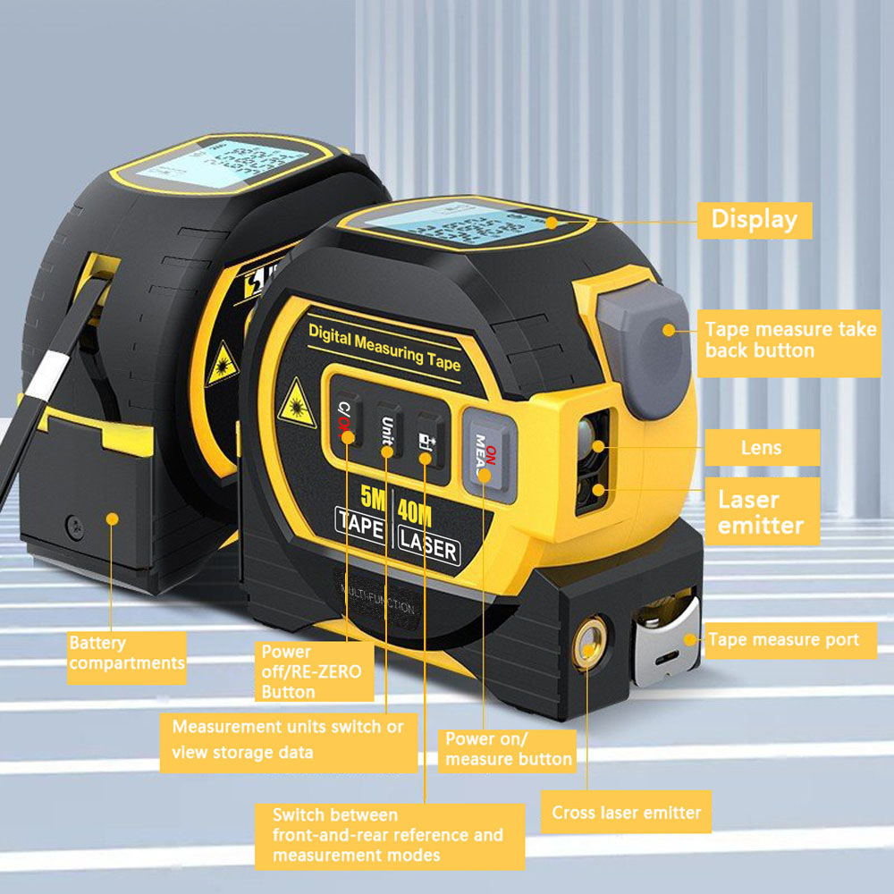 Laser Rangefinder Steel Tape Measure 40M Laser Rangefinder Steel Tape Measure 40M